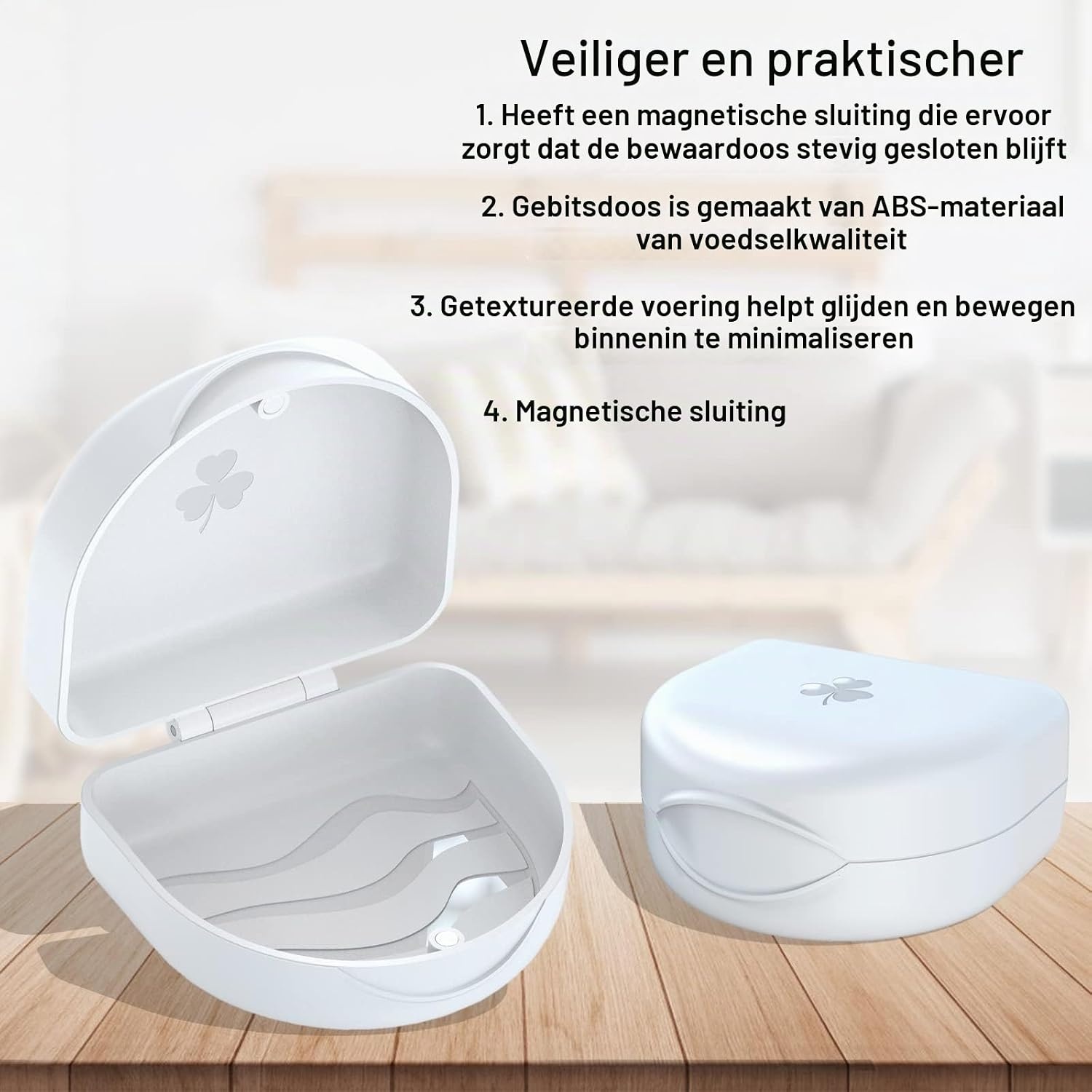 Vergrendelbare Beugeldoos voor Gebitsbeschermer - Wit - 39% Korting