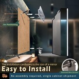 LED Spiegel Medicijnkast Badkamer 80x70 cm met Ontdooier & 3 Kleuren Licht - 35% Korting