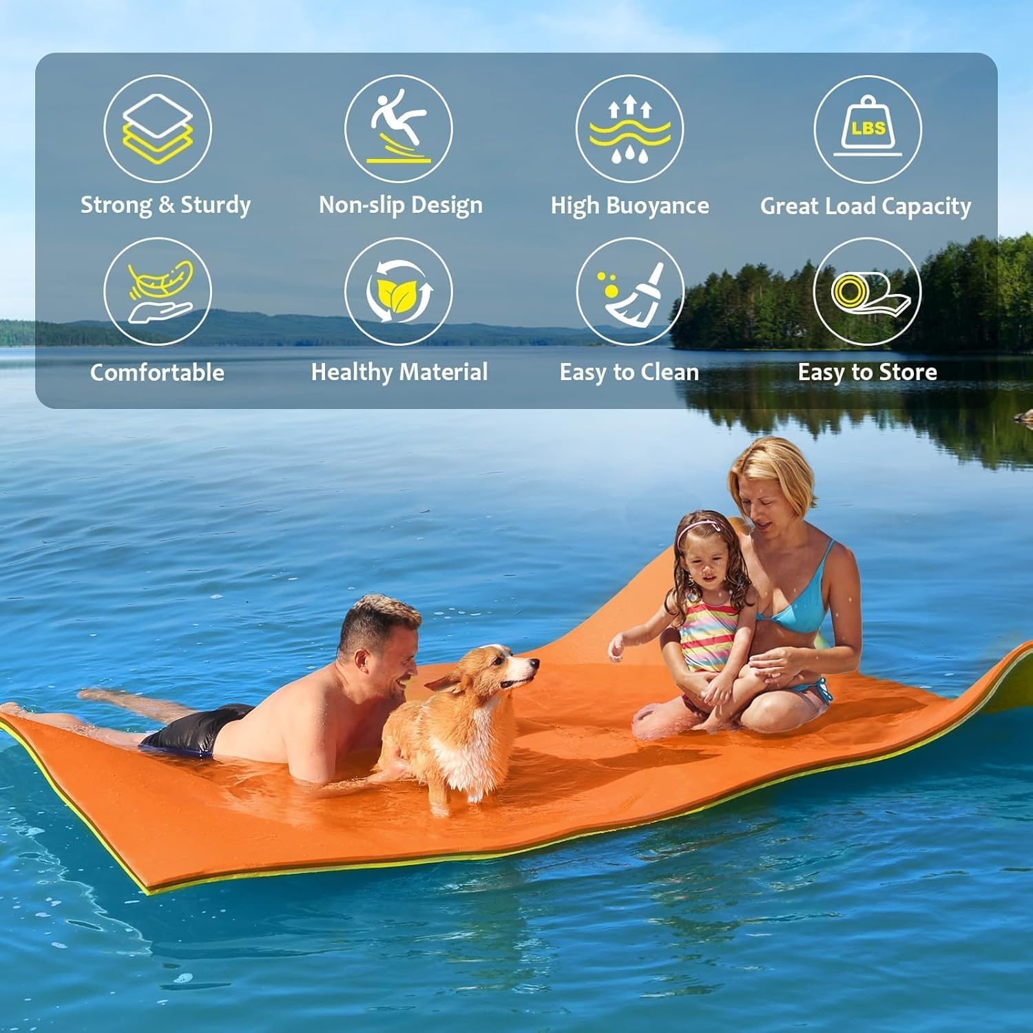 Drijvende Watermat 365x150 cm - Tot 5 Volwassenen - 34% Korting
