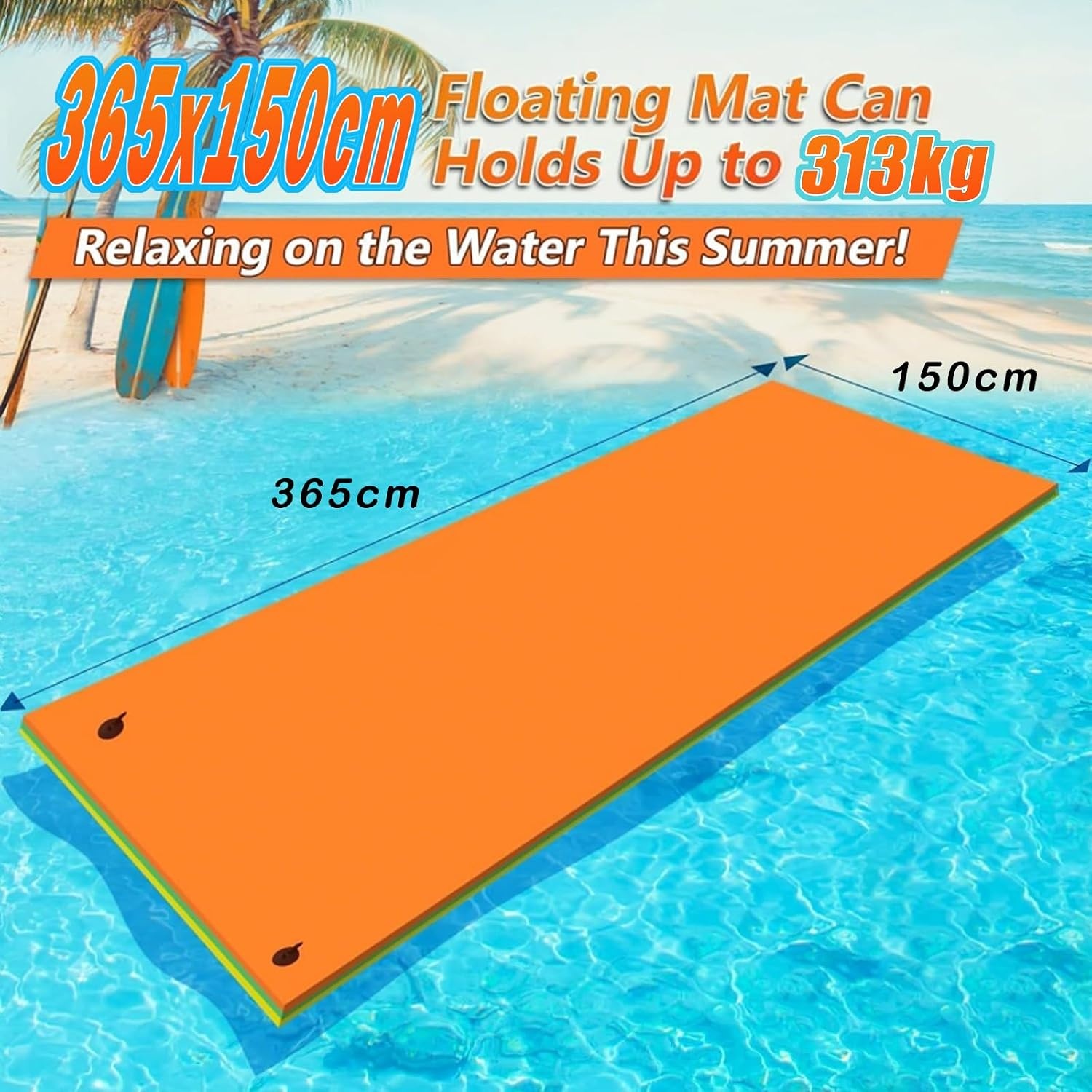 Drijvende Watermat 365x150 cm - Tot 5 Volwassenen - 34% Korting
