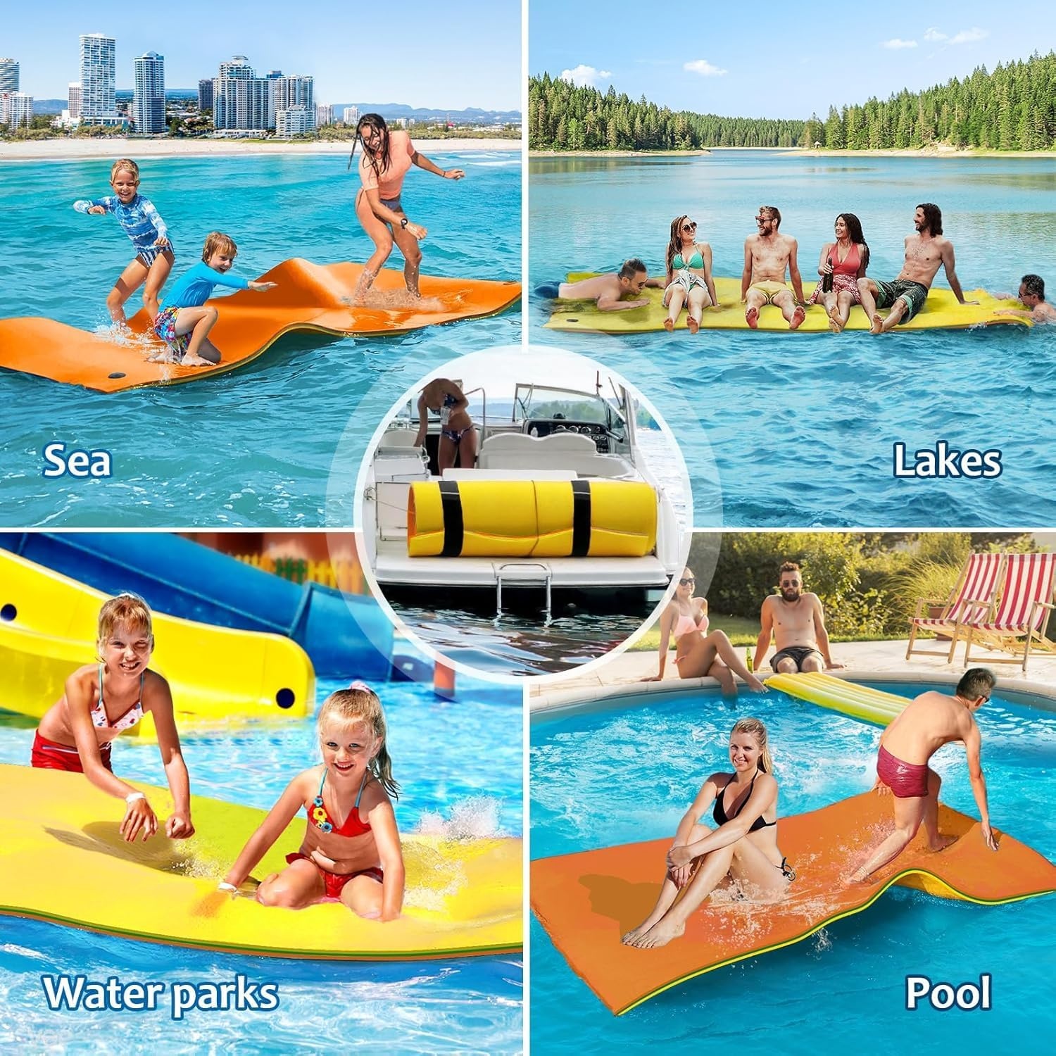 Drijvende Watermat 365x150 cm - Tot 5 Volwassenen - 34% Korting