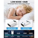 Aquariumpomp, draagbaar, luchtpomp, aquarium, USB-luchtpomp voor aquarium met luchtstenen, batterij 2600 mAh, stille aquariumpomp, twee voedingsmodi, pomp 1,5 - 2 l/min x 2