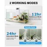 Aquariumpomp, draagbaar, luchtpomp, aquarium, USB-luchtpomp voor aquarium met luchtstenen, batterij 2600 mAh, stille aquariumpomp, twee voedingsmodi, pomp 1,5 - 2 l/min x 2