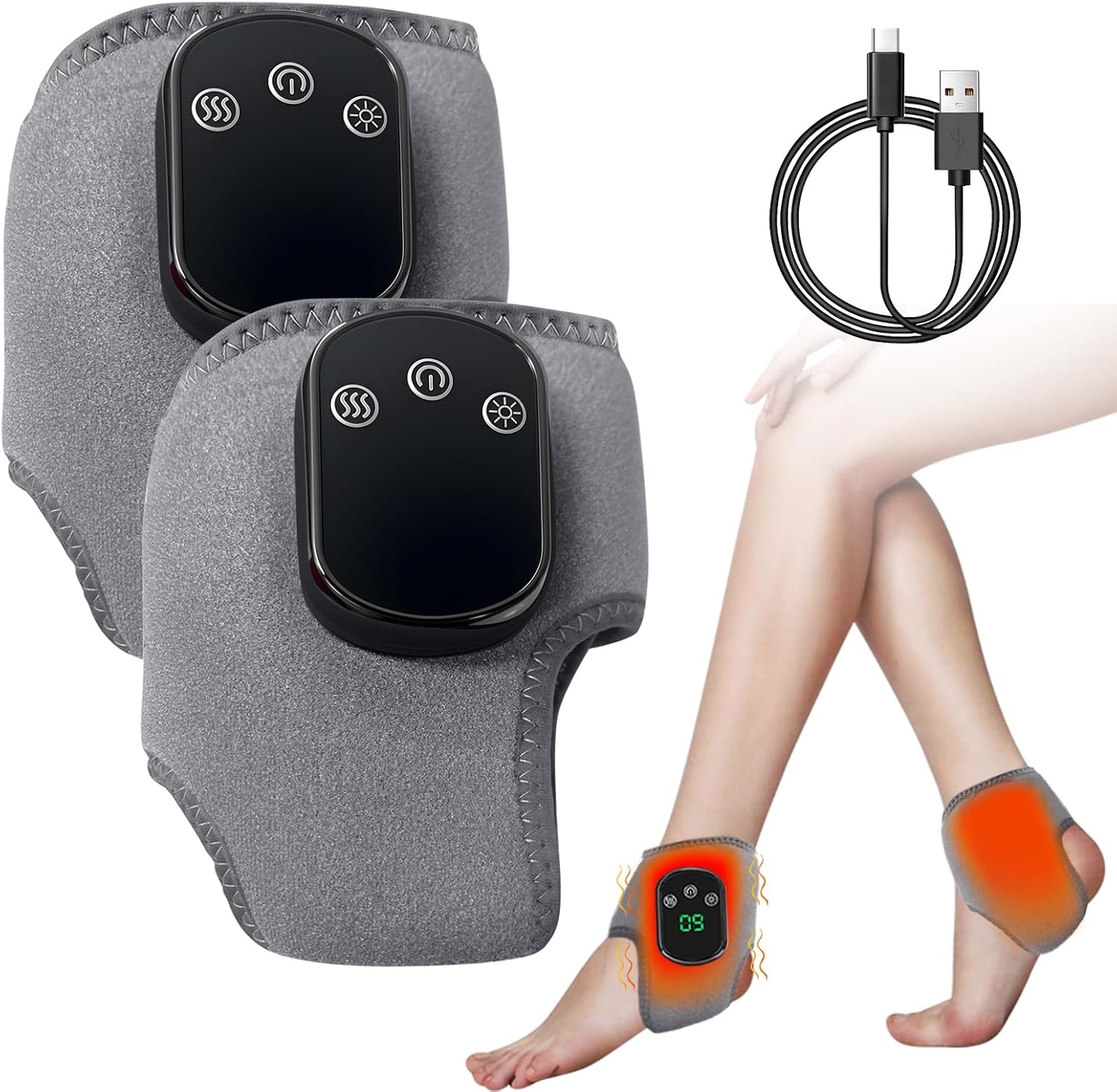 Elektrisch Voet- en Enkelmassageapparaat met Warmte - Draadloos