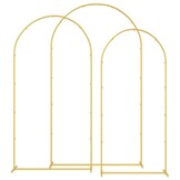 vidaXL Trouwboog Set 3 Stuks Goud 120x40x217 cm Staal - 34% Korting