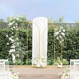 vidaXL Trouwboog Set 3 Stuks Goud 120x40x217 cm Staal - 34% Korting
