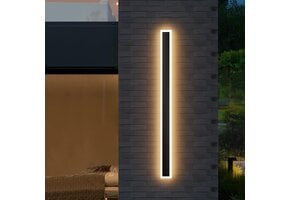 Moderne LED Wandlamp Zwart 120cm IP54 - 40% Korting