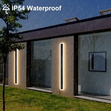 Moderne Zwarte LED Wandlamp 120cm IP54 - 34% Korting!
