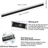 Moderne Zwarte LED Wandlamp 120cm IP54 - 34% Korting!