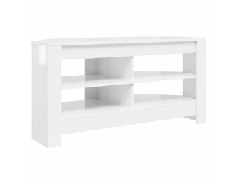 Hoek TV-Kast Hoogglans Wit 102x41x50 cm - 34% Korting!