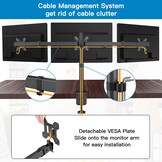 Drievoudige Monitorarm 13-24 inch | In Hoogte Verstelbaar | VESA | 28% Korting