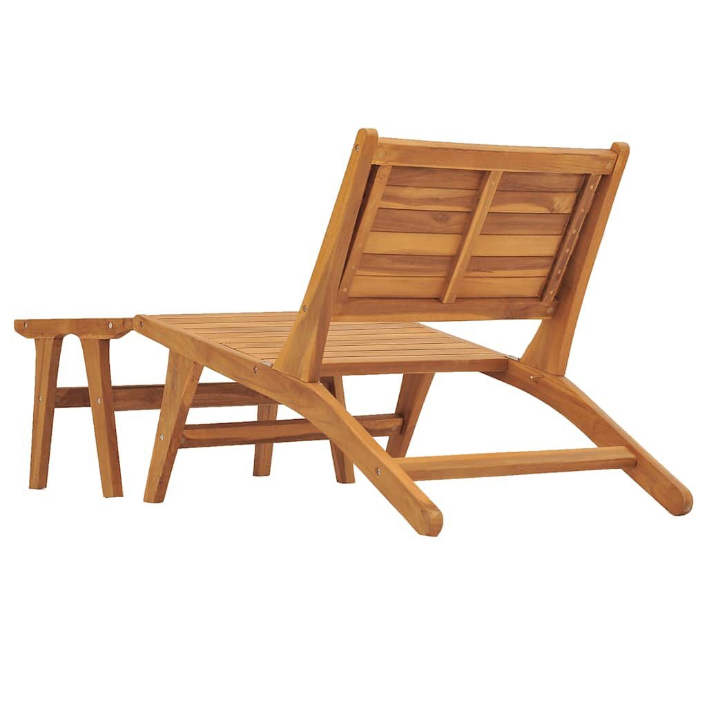 Teakhouten tuinstoel met voetensteun - 59% korting!