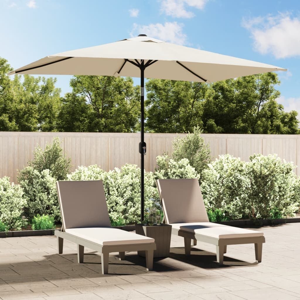 Vierhoekige Parasol Zandwit 200x300 cm - 34% Korting