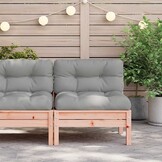 VidaXL Tuinbank 66% Korting - Massief Douglashout & Grijze Kussens