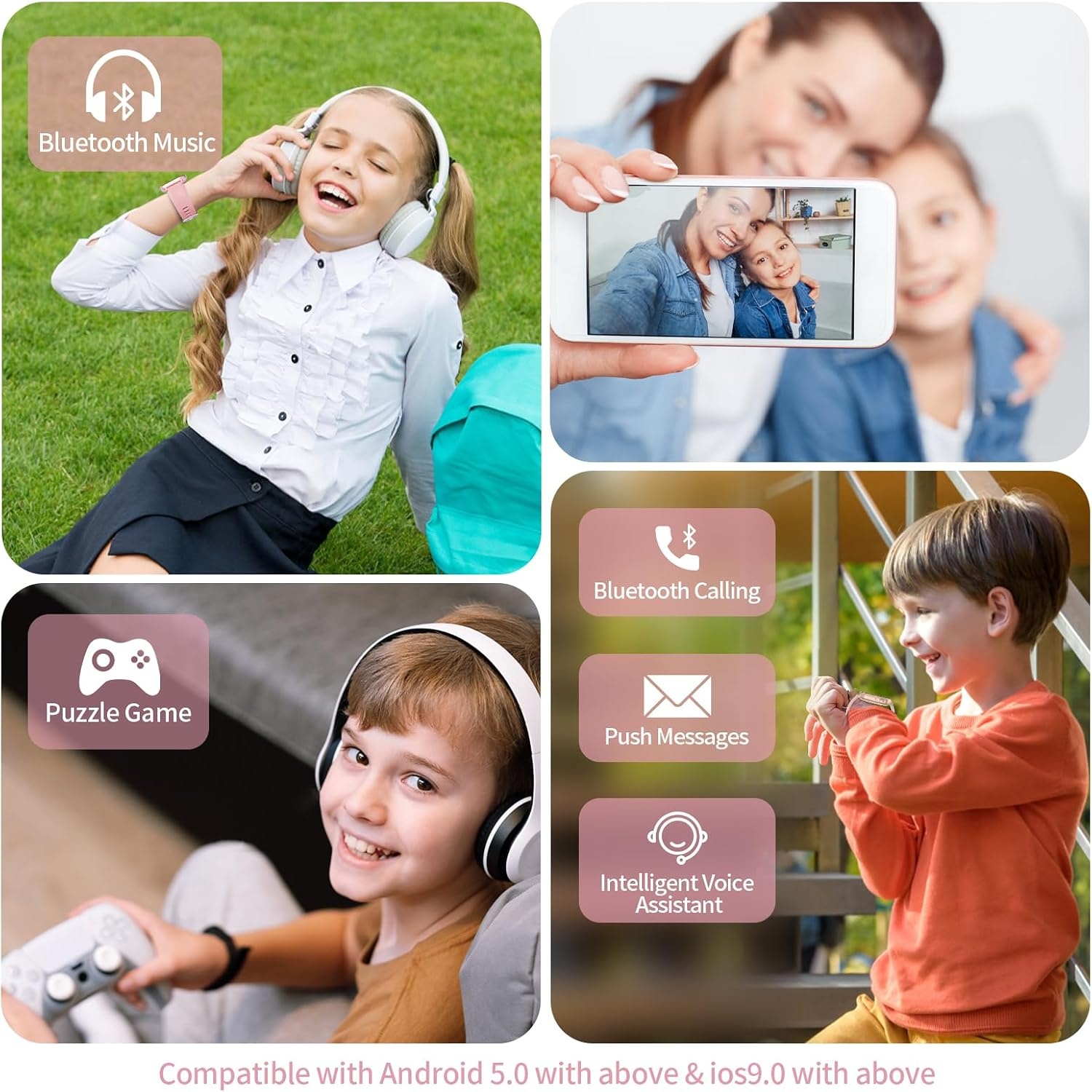 Smartwatch Kinderen Roze - 32% Korting - Hartslag & Fitness Tracker