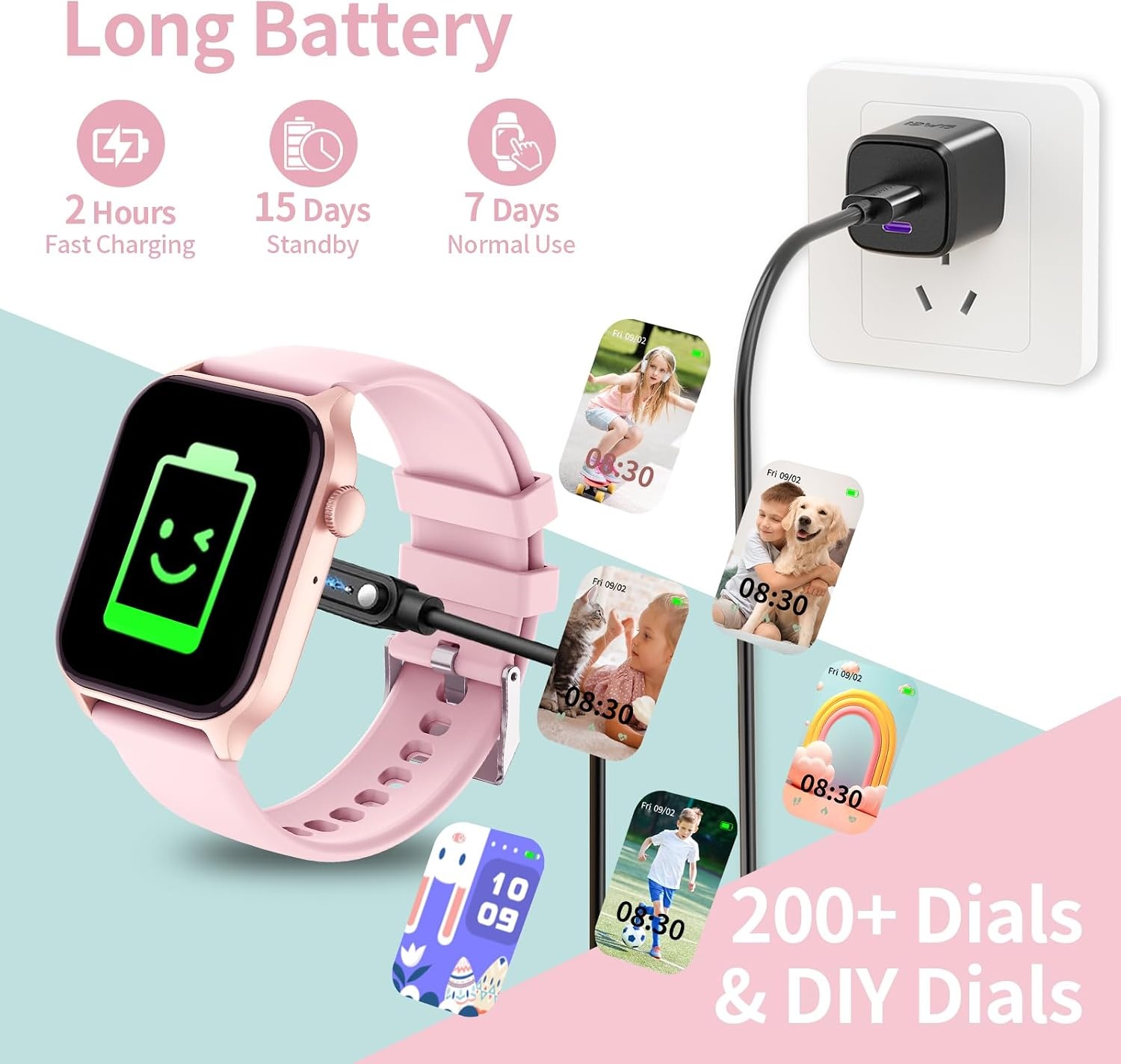 Smartwatch Kinderen Roze - 32% Korting - Hartslag & Fitness Tracker