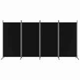 4-Panel Kamerscherm 346x180 cm Stof Zwart - 53% Korting