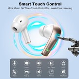 Draadloze Bluetooth 5.4 Koptelefoon - Goud Wit (31% Korting)
