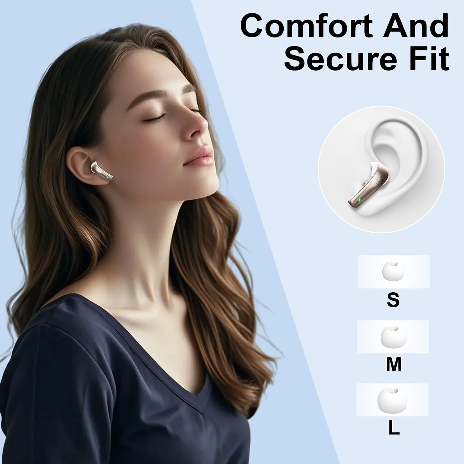 Draadloze Bluetooth 5.4 Koptelefoon - Goud Wit (31% Korting)