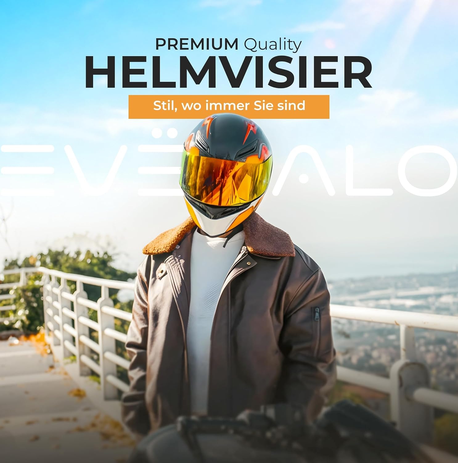 Everalo Rood Chroom Vizier voor Arai Helmen - 33% Korting
