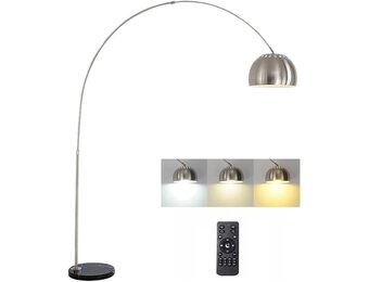ACMHNC Booglamp Zilver LED E27 - Dimbaar met Afstandsbediening & 34% Korting