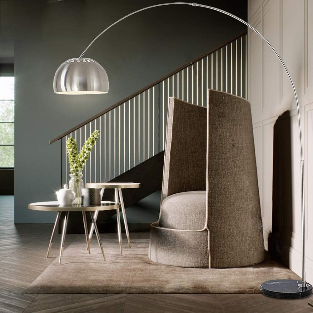 ACMHNC Booglamp Zilver LED E27 - Dimbaar met Afstandsbediening & 34% Korting