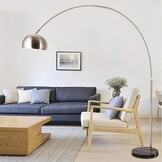 ACMHNC Booglamp Zilver LED E27 - Dimbaar met Afstandsbediening & 34% Korting