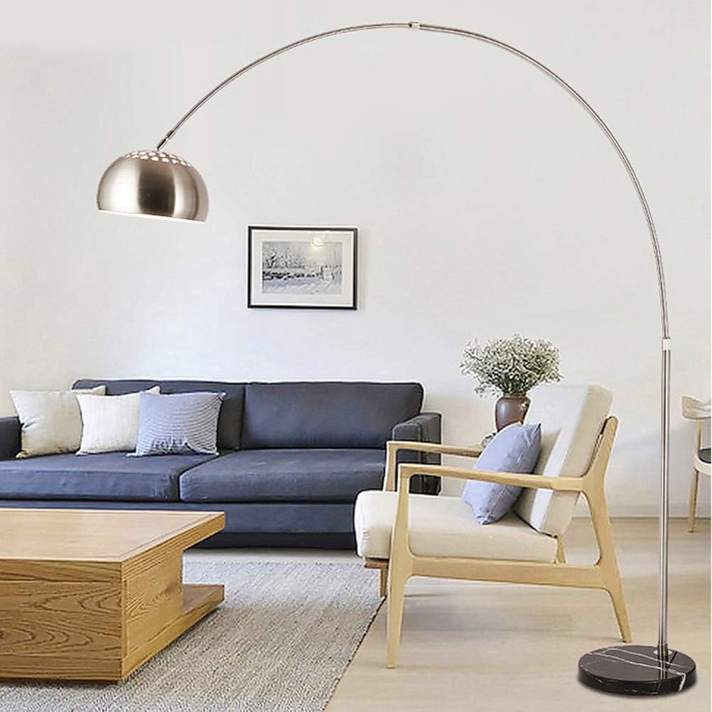 ACMHNC Booglamp Zilver LED E27 - Dimbaar met Afstandsbediening & 34% Korting
