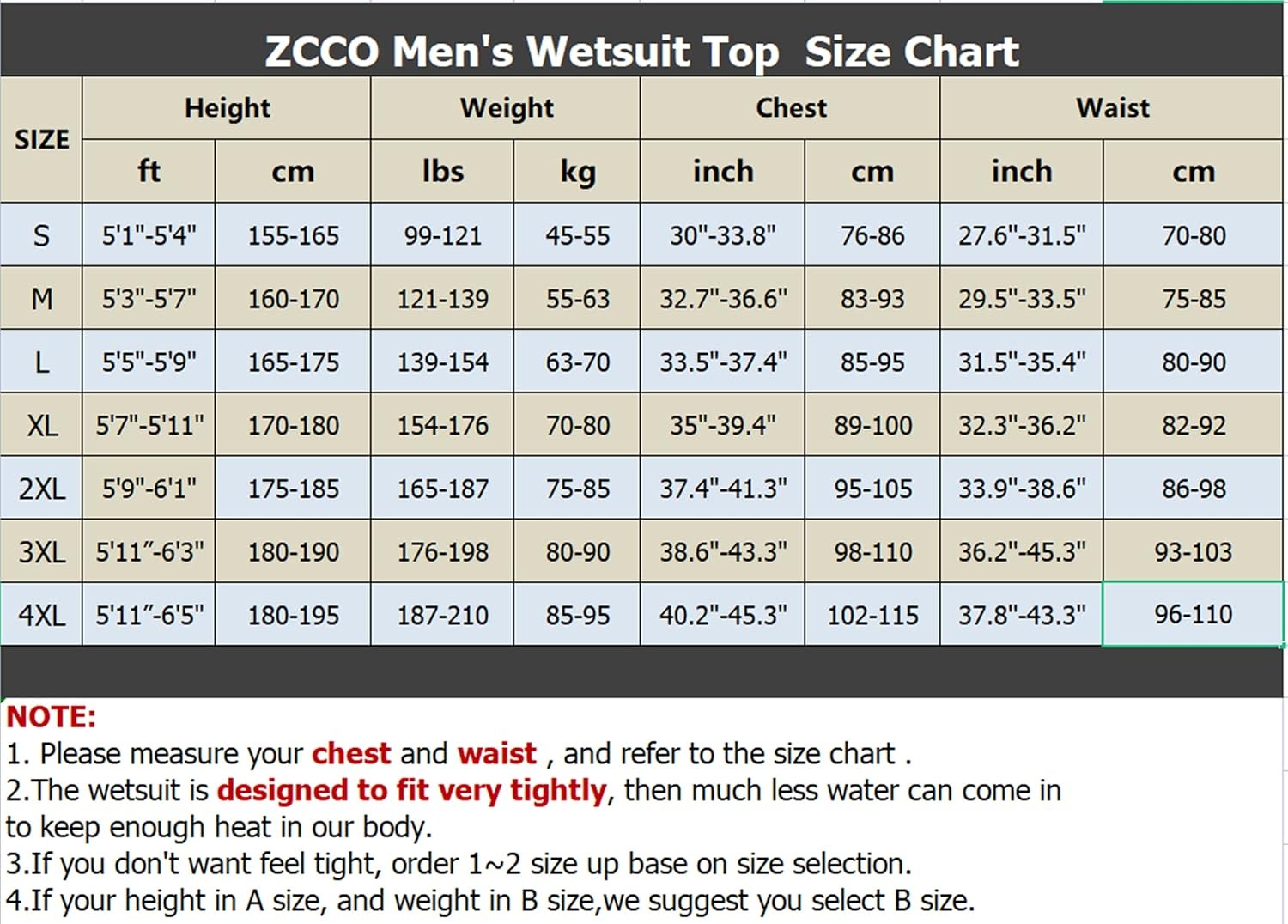 ZCCO 3mm Neopreen Duikjack Heren - Zwart - Maat L - 33% Korting