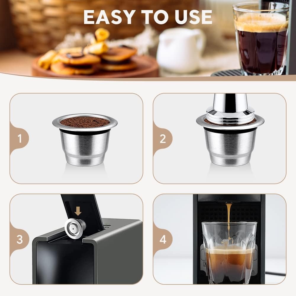 Herbruikbare Koffiecapsules RVS (2 stuks) - 31% Korting!