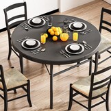 Klaptafel Rond 122 cm Zwart - 34% Korting