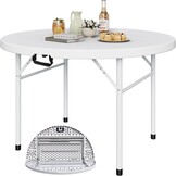 Klaptafel Rond 122 cm Zwart - 34% Korting