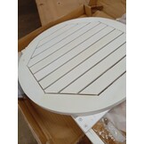 VidaXL Tuintafel Inklapbaar Acaciahout Ø 46 cm Wit - 52% Korting!
