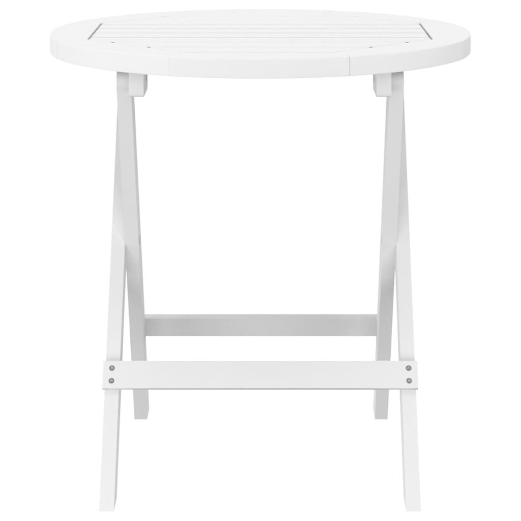 VidaXL Tuintafel Inklapbaar Acaciahout Ø 46 cm Wit - 52% Korting!