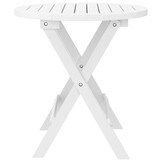 VidaXL Tuintafel Inklapbaar Acaciahout Ø 46 cm Wit - 52% Korting!