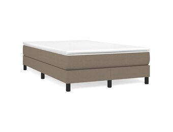 vidaXL Bedframe zonder matras 120x200 cm stof taupe