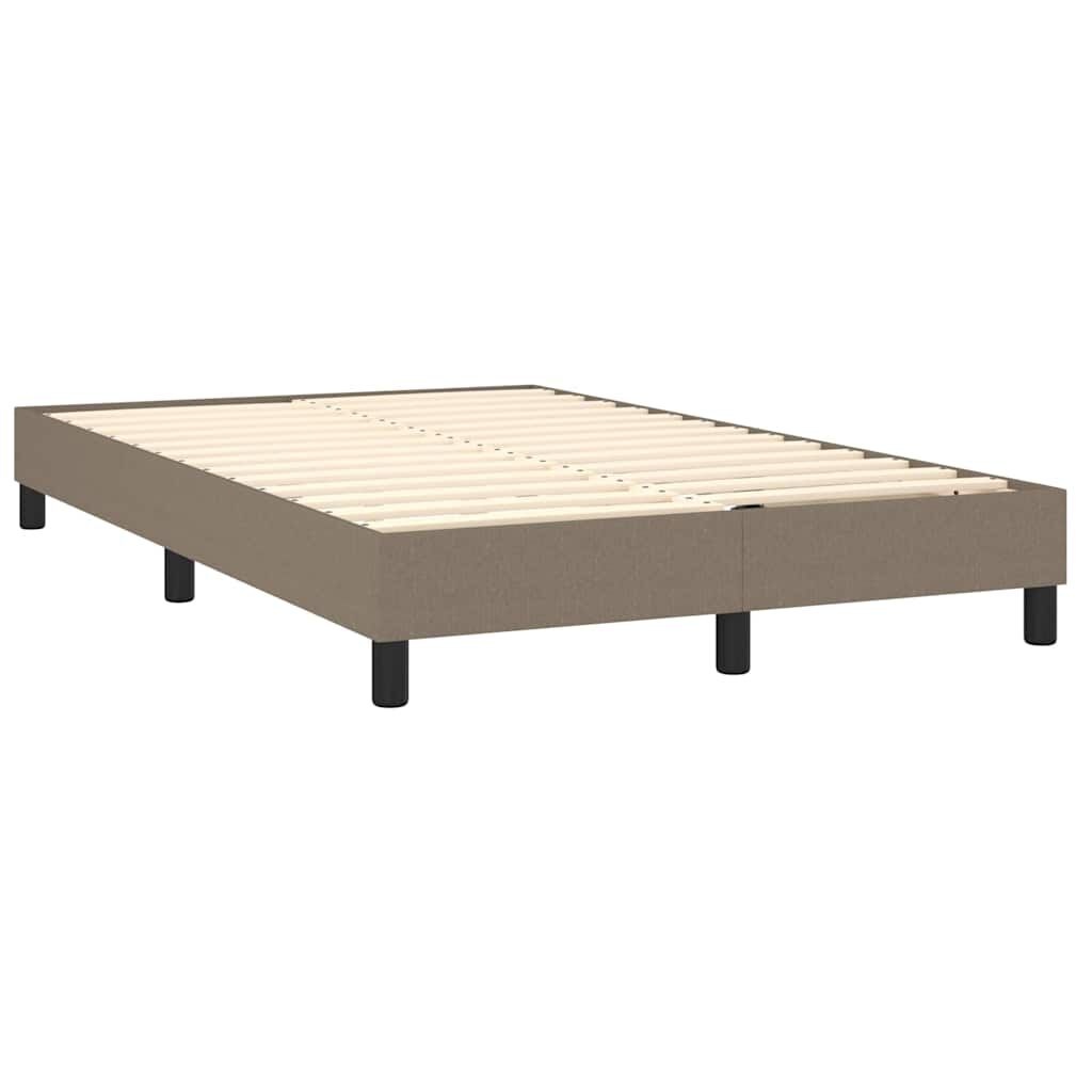 vidaXL Bedframe zonder matras 120x200 cm stof taupe