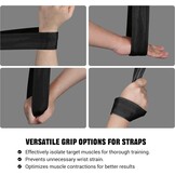 Vulken Tricep Rope Cable Attachment - Zwart - Twee lengtes: 56 cm en 73 cm
