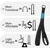 Vulken Tricep Rope Cable Attachment - Zwart - Twee lengtes: 56 cm en 73 cm