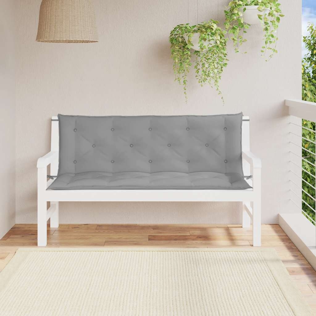 vidaXL Tuinbankkussen 150x(50+50)x7 cm oxford stof grijs