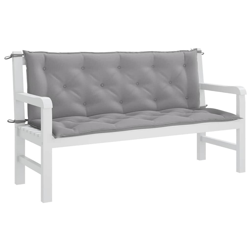 vidaXL Tuinbankkussen 150x(50+50)x7 cm oxford stof grijs