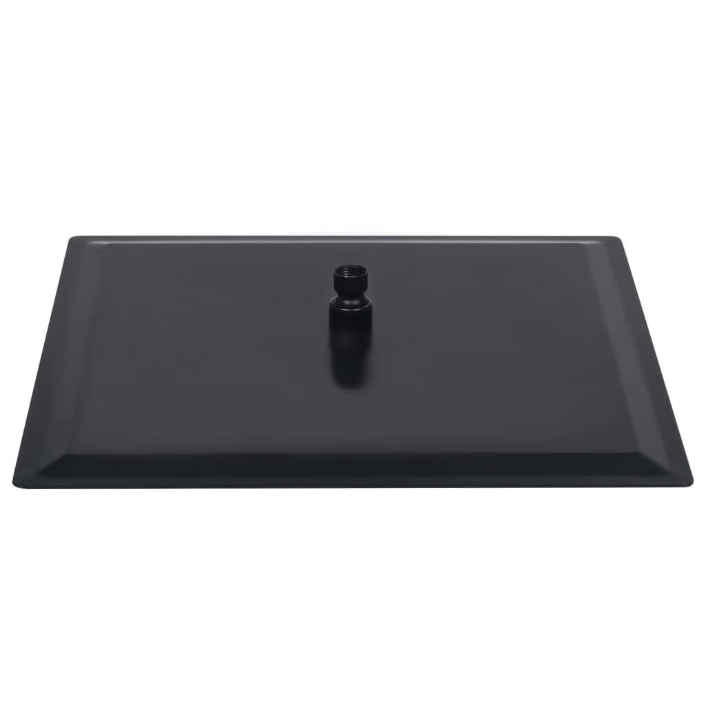 vidaXL Regendouchekop vierkant 50x50 cm roestvrij staal zwart