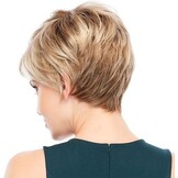 HAIRCUBE Charmante pruiken van echt haar voor vrouwen Kort blond haar met zwarte wortelpruiken