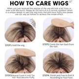 HAIRCUBE Charmante pruiken van echt haar voor vrouwen Kort blond haar met zwarte wortelpruiken