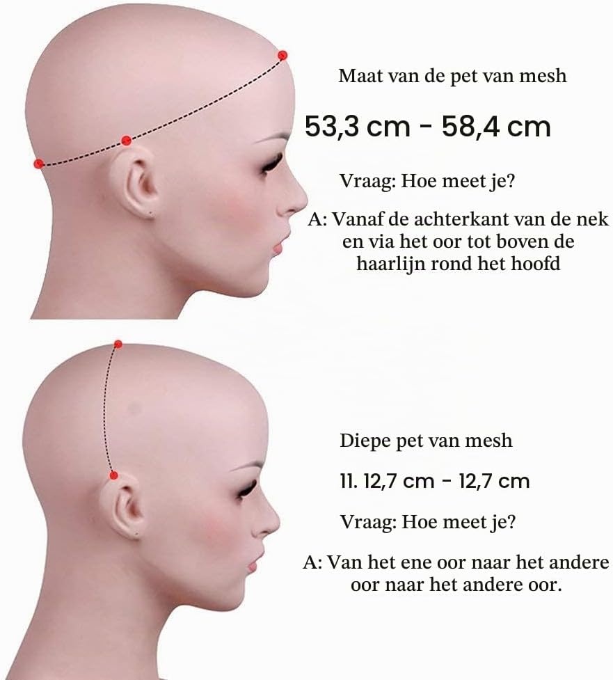HAIRCUBE Charmante pruiken van echt haar voor vrouwen Kort blond haar met zwarte wortelpruiken