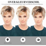 HAIRCUBE Charmante pruiken van echt haar voor vrouwen Kort blond haar met zwarte wortelpruiken