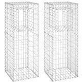 vidaXL Schanskorf palen 2 st 50x50x140 cm ijzer