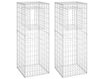 vidaXL Schanskorf palen 2 st 50x50x140 cm ijzer