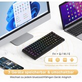 Mechanisch Gaming Toetsenbord QWERTZ 75% RGB - 57% Korting!
