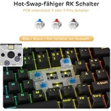Mechanisch Gaming Toetsenbord QWERTZ 75% RGB - 57% Korting!